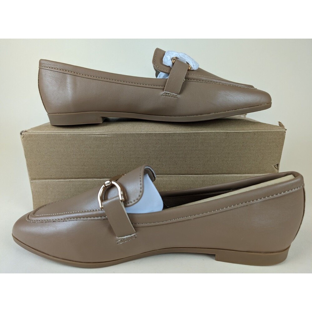 Journee Collection Mizza Loafers Womens 8 M Mocha Faux Leather Slip On Shoes NWB